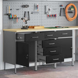 Mobile da lavoro 3 pcs Nero e Grigio 150 x 55 x 85 cm
