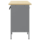 Mobile da lavoro 3 pcs Nero e Grigio 150 x 55 x 85 cm