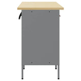 Mobile da lavoro con ruota 3 pcs Rosso e Grigio 75 x 45 x 85 cm
