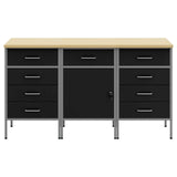 Mobile da lavoro 3 pcs Nero e Grigio 150 x 55 x 85 cm