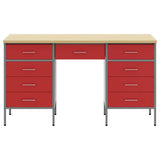 Mobile da lavoro con cassetto 3 pcs Rosso 150 x 55 x 85 cm