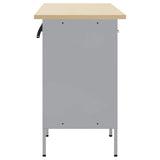 Mobile da lavoro 4 pcs Rosso Legno ingegnerizzato e acciaio