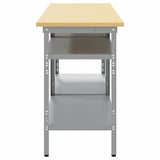 Set banco da lavoro 2 pcs Grigio 200 x 55 x 85 cm Acciaio