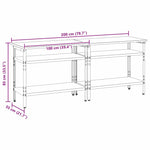 Set banco da lavoro 2 pcs Grigio 200 x 55 x 85 cm Acciaio
