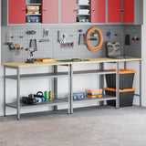 Set banco da lavoro con lo scaffale 3 pcs Beige e grigio