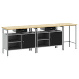 Set banco da lavoro con cassetto 3 pcs Rosso e Grigio