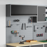 Set di armadi per attrezzi con lo scaffale 3 pcs Nero