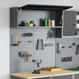 Set di armadi per attrezzi con lo scaffale 3 pcs Nero