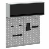 Set di armadi per attrezzi con lo scaffale 3 pcs Nero