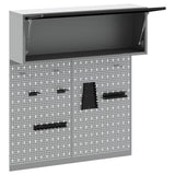 Set di armadi per attrezzi con lo scaffale 3 pcs Nero