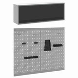 Set di armadi per attrezzi con lo scaffale 3 pcs Nero