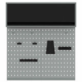 Set di armadi per attrezzi con lo scaffale 3 pcs Nero