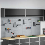 Set di armadi per attrezzi con lo scaffale 6 pcs Nero