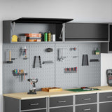 Set di armadi per attrezzi con lo scaffale 6 pcs Nero