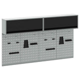 Set di armadi per attrezzi con lo scaffale 6 pcs Nero