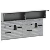 Set di armadi per attrezzi con lo scaffale 6 pcs Nero