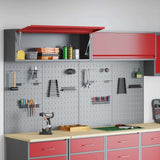 Set di armadi per attrezzi con lo scaffale 6 pcs Rosso
