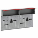 Set di armadi per attrezzi con lo scaffale 6 pcs Rosso