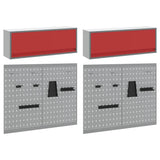 Set di armadi per attrezzi con lo scaffale 6 pcs Rosso