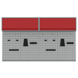 Set di armadi per attrezzi con lo scaffale 6 pcs Rosso