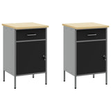 Set di mobili da lavoro con cassetto con blocco 8 pcs Grigio