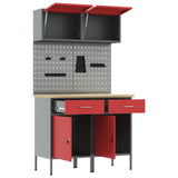 Set di mobili da lavoro con cassetto con blocco 6 pcs Rosso
