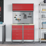 Set di mobili da lavoro con cassetto 5 pcs Rosso