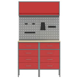 Set di mobili da lavoro con cassetto 5 pcs Rosso