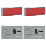 Set di mobili da lavoro con cassetto con blocco 10 pcs Rosso