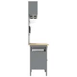 Set banco da lavoro con cassetto con blocco 8 pcs Nero e Grigio