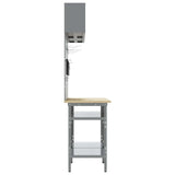Set banco da lavoro con lo scaffale 8 pcs Nero e Grigio