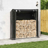 Rastrelliera per Legna con Copertura Antipioggia 200x40x200 cm