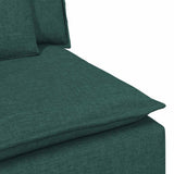 Modulo Centrale Divano Modulare con Cuscini Verde Scuro 100 cm