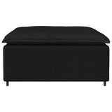 Divano Modulare Poggiapiedi Modulo Nero 100x100x48 cm