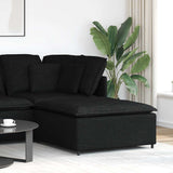 Divano Modulare Poggiapiedi Modulo Nero 100x100x48 cm