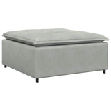 Modulo Poggiapiedi Divano Modulare Grigio Chiaro 100x100x48 cm