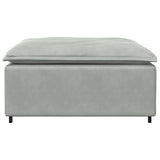 Modulo Poggiapiedi Divano Modulare Grigio Chiaro 100x100x48 cm