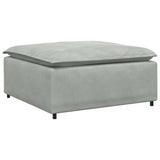 Modulo Poggiapiedi Divano Modulare Grigio Chiaro 100x100x48 cm