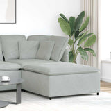 Modulo Poggiapiedi Divano Modulare Grigio Chiaro 100x100x48 cm