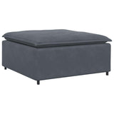 Modulo Poggiapiedi Divano Modulare Grigio Scuro 100x100x48 cm