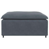 Modulo Poggiapiedi Divano Modulare Grigio Scuro 100x100x48 cm