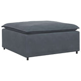 Modulo Poggiapiedi Divano Modulare Grigio Scuro 100x100x48 cm