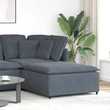 Modulo Poggiapiedi Divano Modulare Grigio Scuro 100x100x48 cm