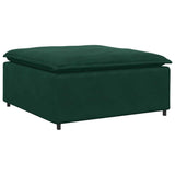 Modulo Poggiapiedi Divano Modulare Verde Scuro 100x100x48 cm