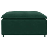 Modulo Poggiapiedi Divano Modulare Verde Scuro 100x100x48 cm