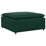 Modulo Poggiapiedi Divano Modulare Verde Scuro 100x100x48 cm