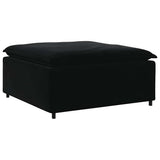 Modulo Poggiapiedi Divano Modulare Nero 100x100x48 cm