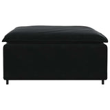 Modulo Poggiapiedi Divano Modulare Nero 100x100x48 cm