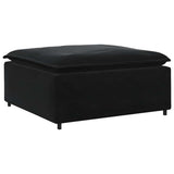 Modulo Poggiapiedi Divano Modulare Nero 100x100x48 cm