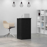 Banco Reception Nero 55x50x103,5 cm in Legno truciolato